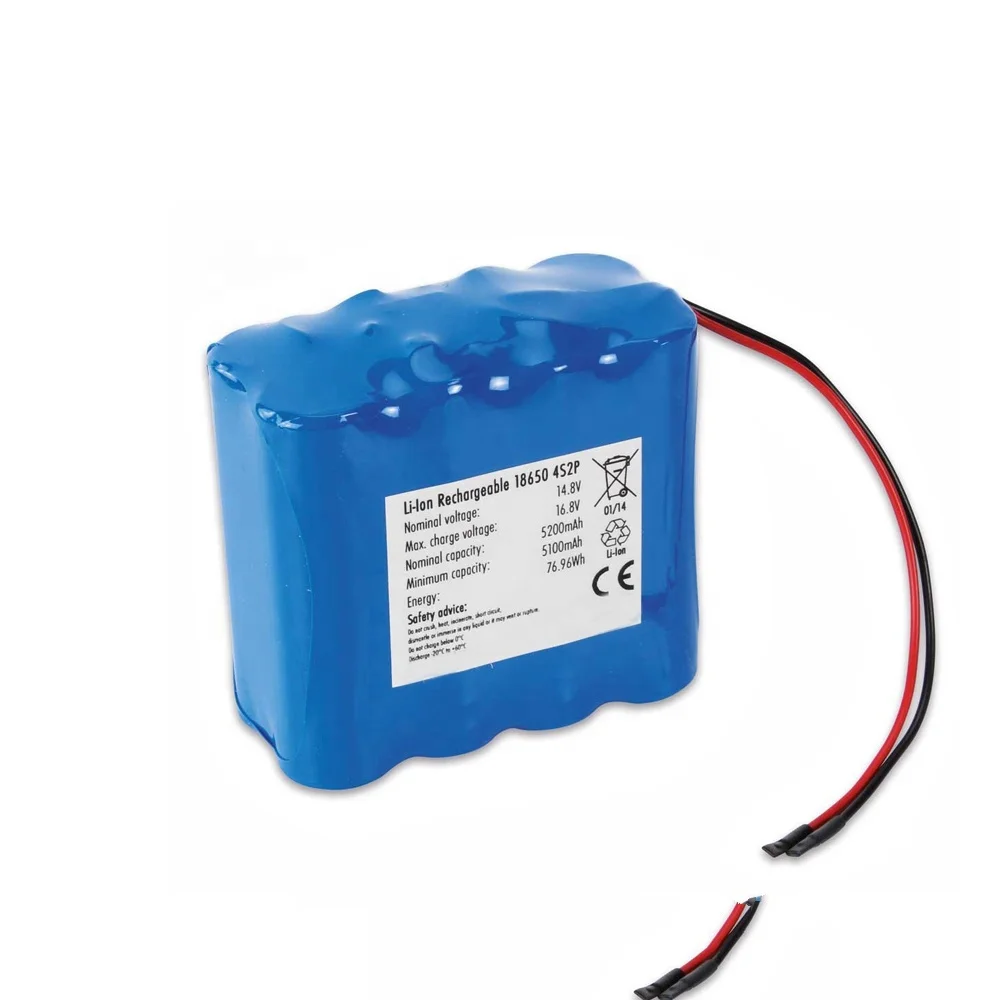Li-ion battery pack ICR18650-4S2P 4400MAH 14.8V For stage lighting