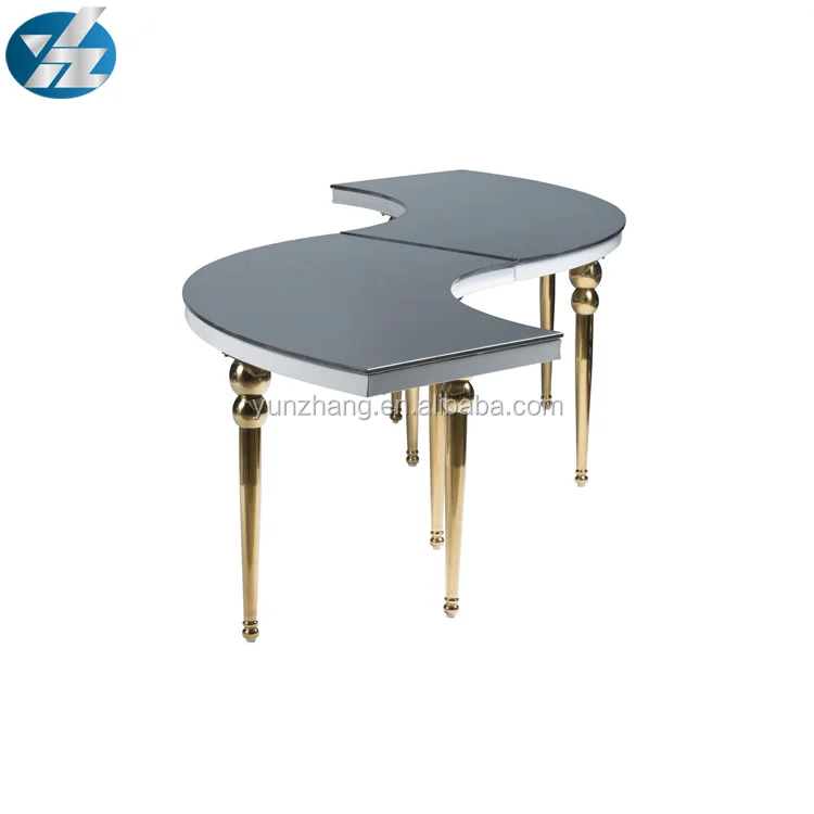 
Cheap Price S Shape Wholesale Wedding Banquet Hall Tables 