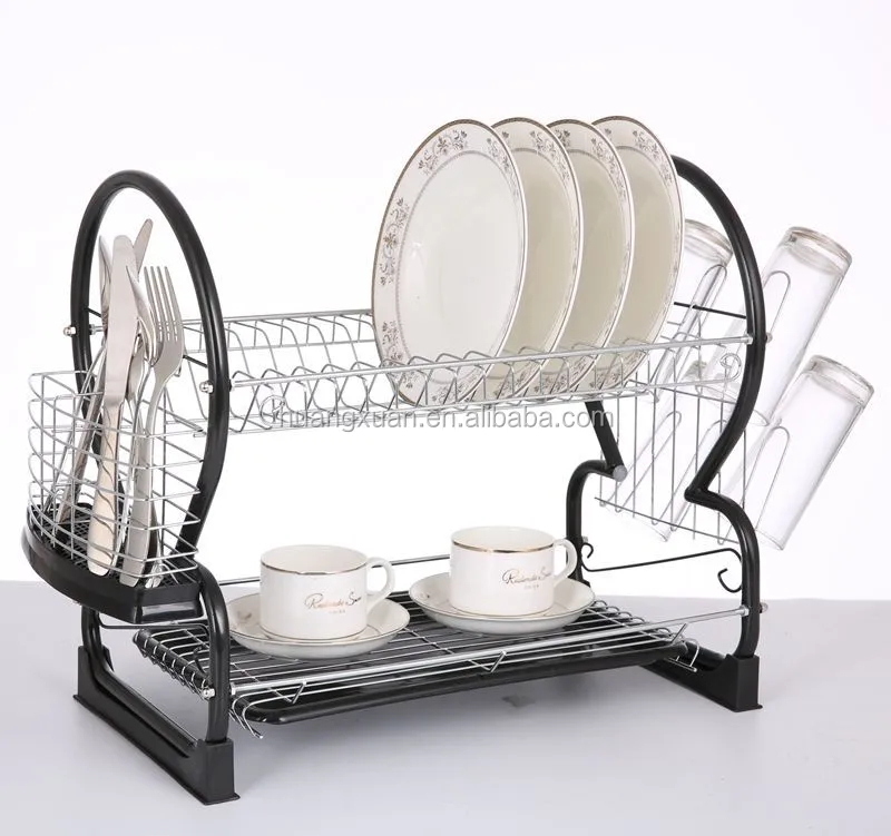 
Factory Wholesale Dishes and Plate Display Rack Kitchen Storage Rack 