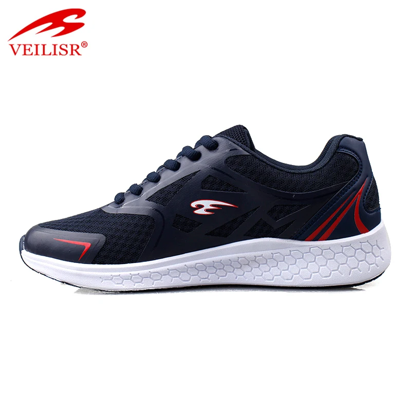 Most popular PU mesh fashion sneakers men running sport shoes