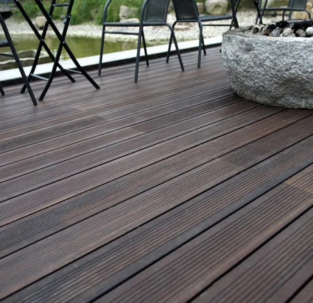Outdoor Swimming Pool Carbonized Click Bamboo Deck Flooring Exterior Strand Woven Bamboo Floor