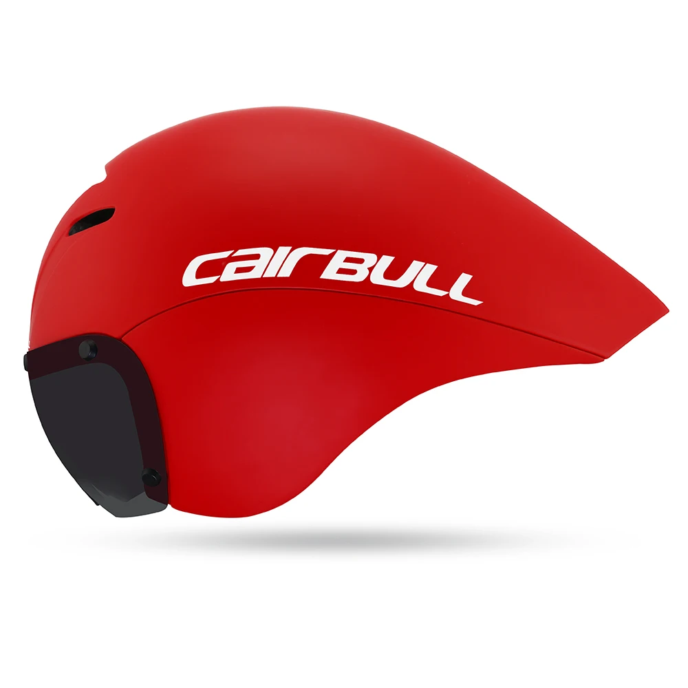 CAIRBULL VICTOR All New Triathlon Aero TT Road Bike Helmet Long Tail Crono Cycling Helmet Switchable Clear Lens Shiled Helmet