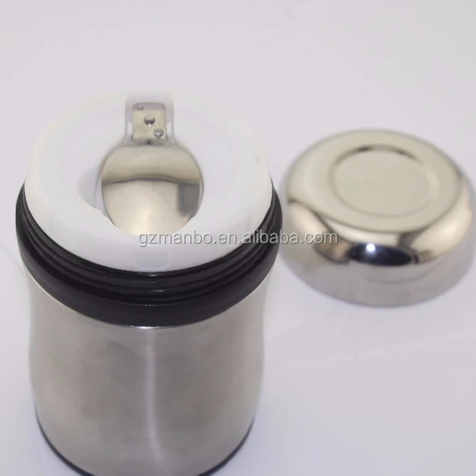 Manbo Brand 18 8 Double Wall Stainless Steel Thermos Food Flask Food Warmer With Spoon