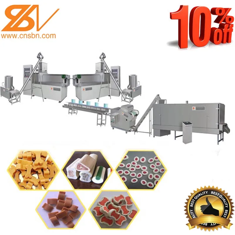 
soft and hard Dog chews chewing stick snack food extrudering machinery 