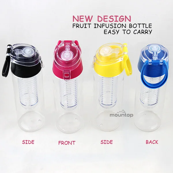 Flavour-it adorable juice infuser bottle protein voss fruit infusion bottle detox with spout