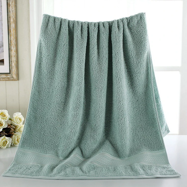 China Factory Wholesale Custom Logo High Water Absorbent Soft 100% Cotton Dobby Luxury Bath Towel