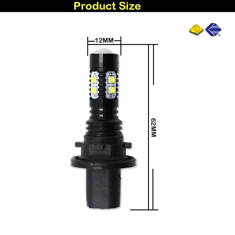 
6000K White CANbus PH16W PH24WY LED Bulb For Chevrolet Camaro Cadillac SRX Ford Taurus GMC Acadi Backup Reverse Lights 