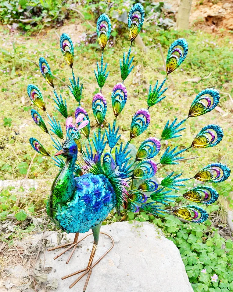 real size decorative Metal Art Peacock