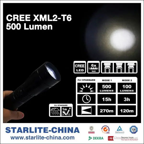 STARLITE высококачественный IPX7 авиационный алюминиевый фонарик 1101