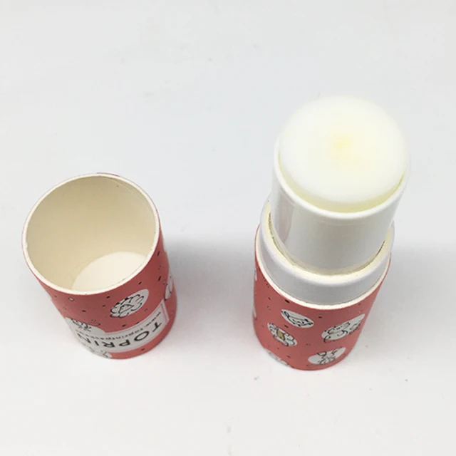 
Supplier customized cartoon design cosmetic paper cardboard packaging tube for solid perfume/lipstick/deodorant 