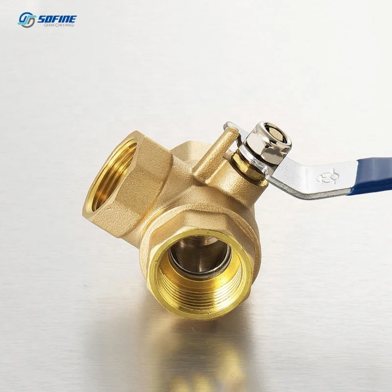 
Cheapest Price L-pattern Three Way Brass Ball Valve 1/2" 3/4 inch 