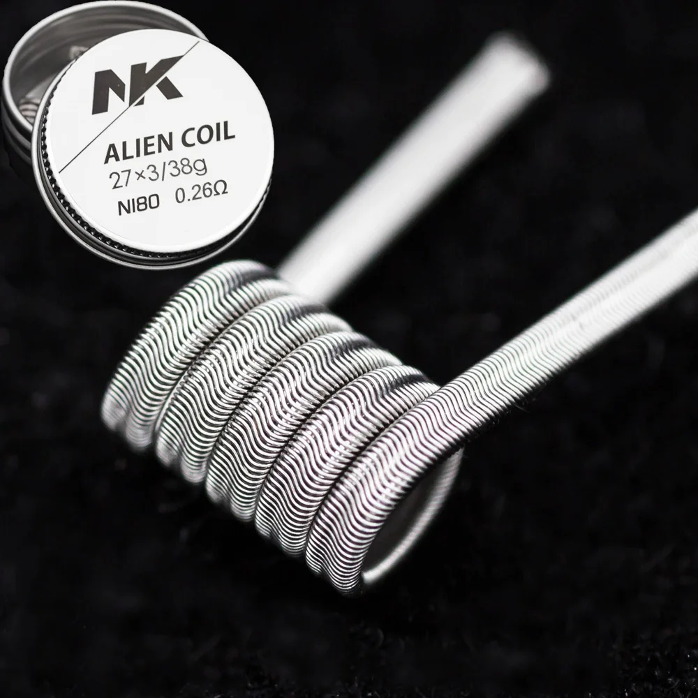 
NK prebuilt coil alien Nichrome80 alien clapton 27ga 38ga handmade for mods vape 