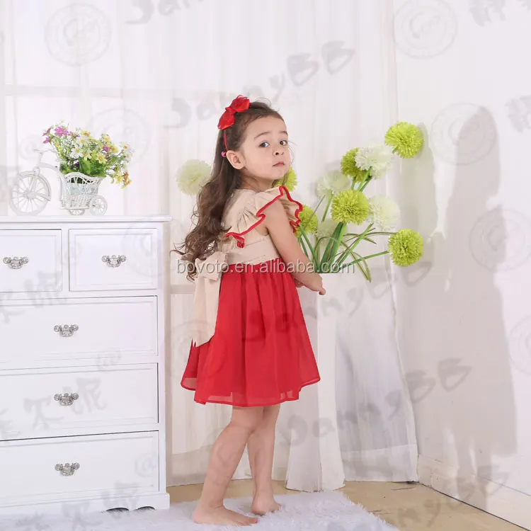 Children girls flower embroidery dress girls princess easter spring frock design dress