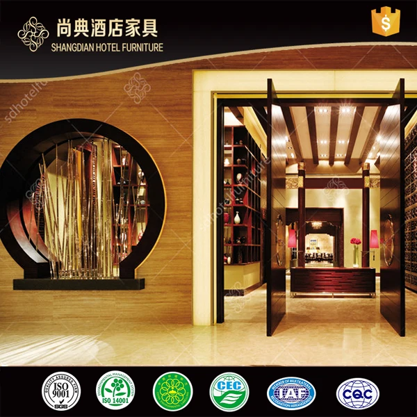 Hotel Fixing Furniture Decorative Interior Wooden Wall Panel Foshan