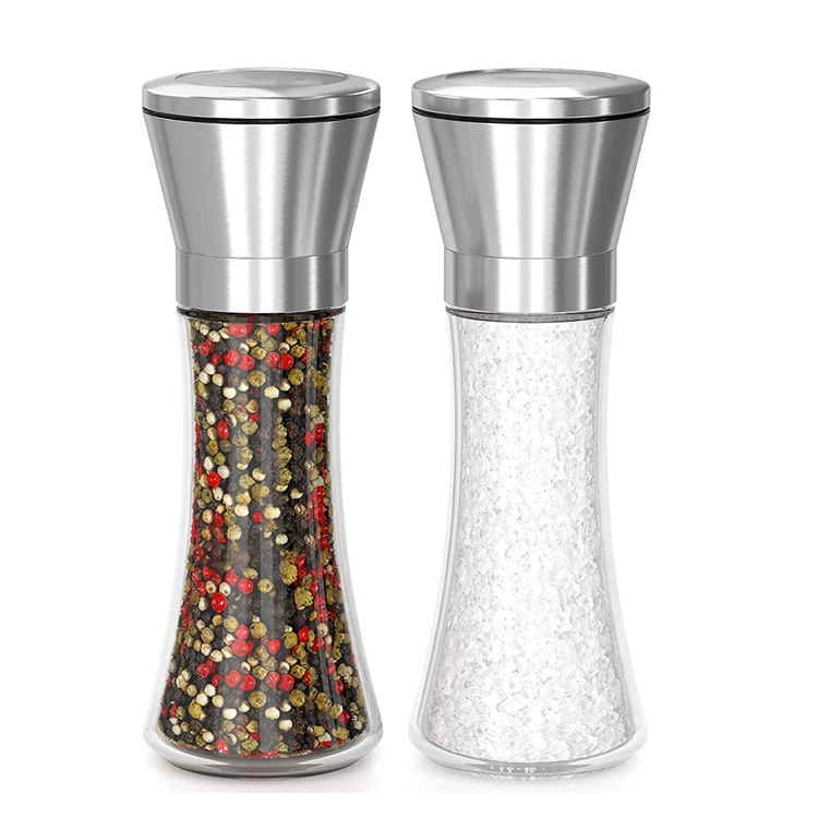 
Amazon Modern Kitchen Mini Glass Salt Pepper Mill and Salt Mill,Pepper Grind  (60778640115)