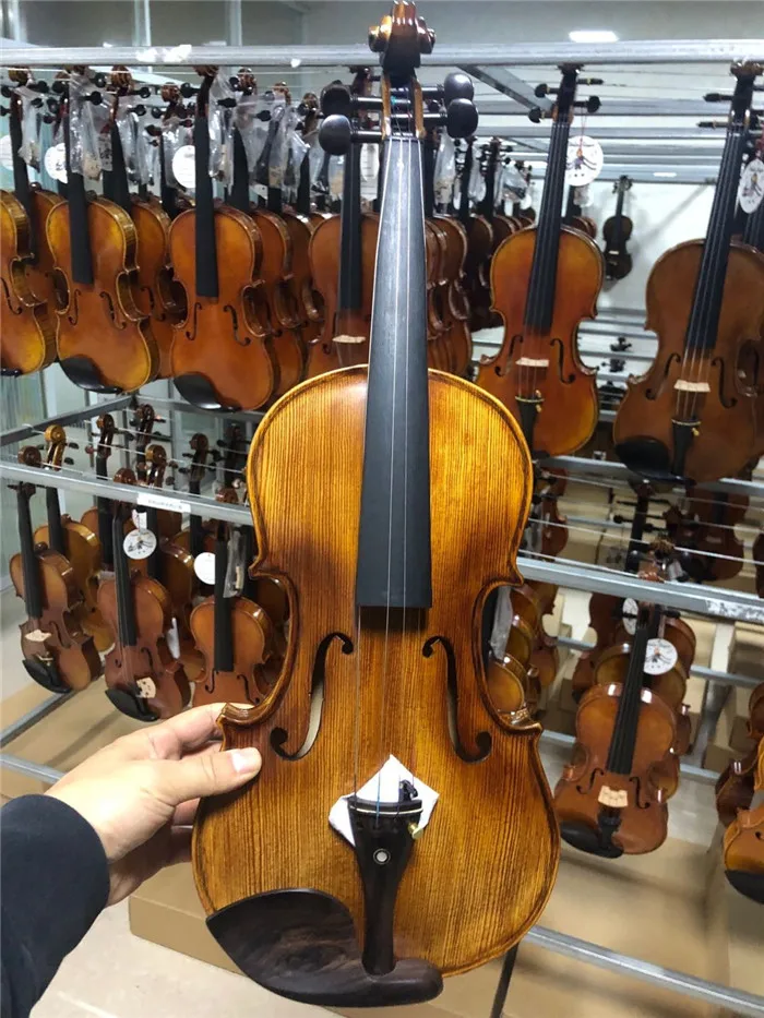 Wholesale high quality 4/4 handmade old  violin in china