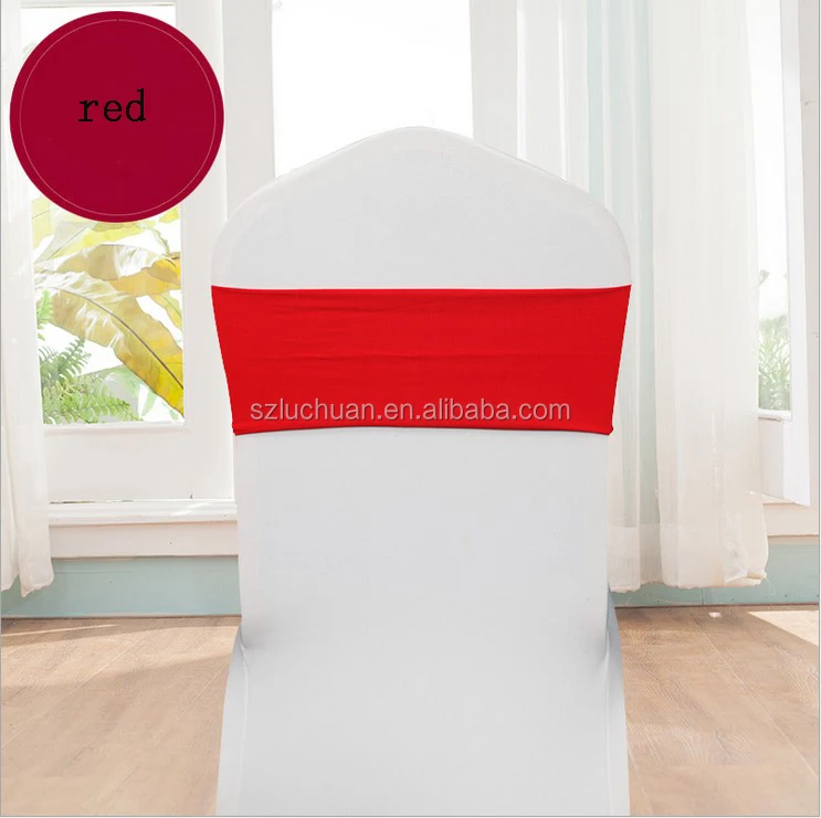 
Hotel Chair Sashes Custom Wholesale Spandex Chair Cover Bands 