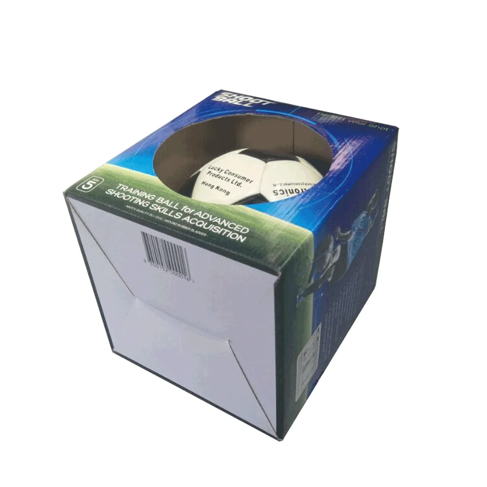 custom printed packaging corrugated paper football soccer ball box