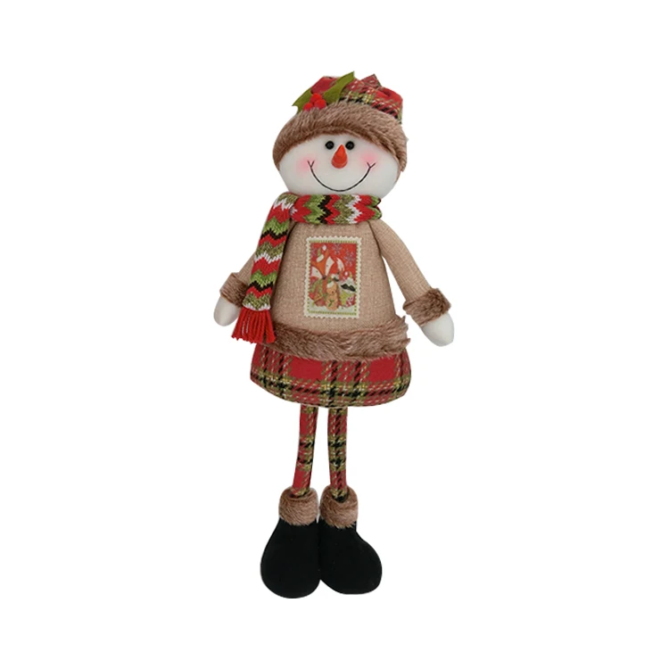 
Wholesale Mexican Imports Vintage Christmas Gifts Scandinavian Doll Navidad Toys Standing Snowman Santa Claus 25 Inch Xmas Plush 