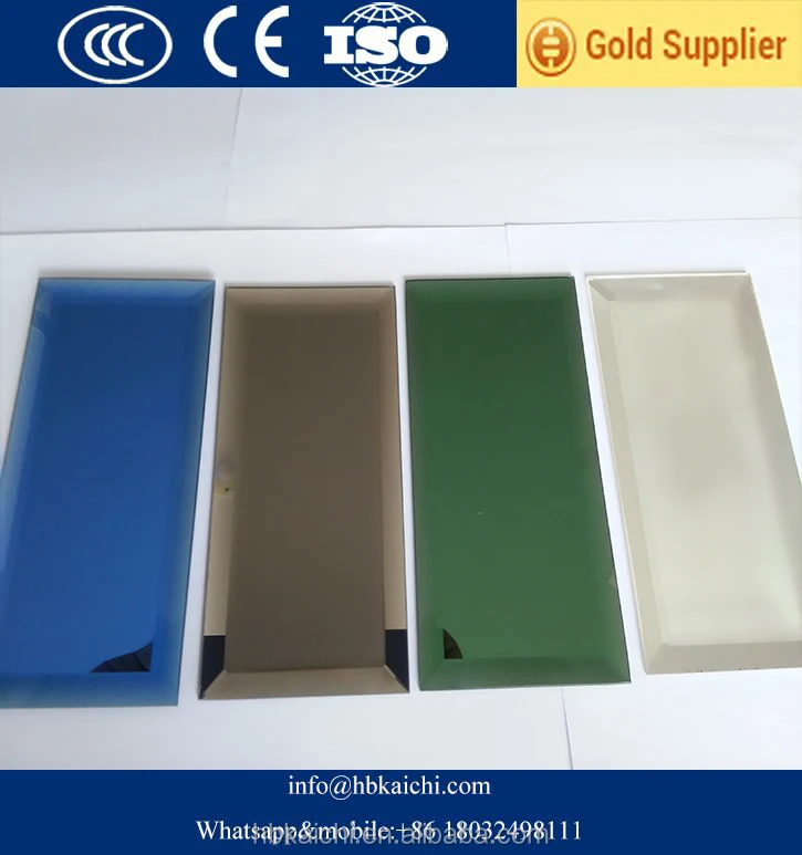 Rectangle beveled glass mirror strip tile