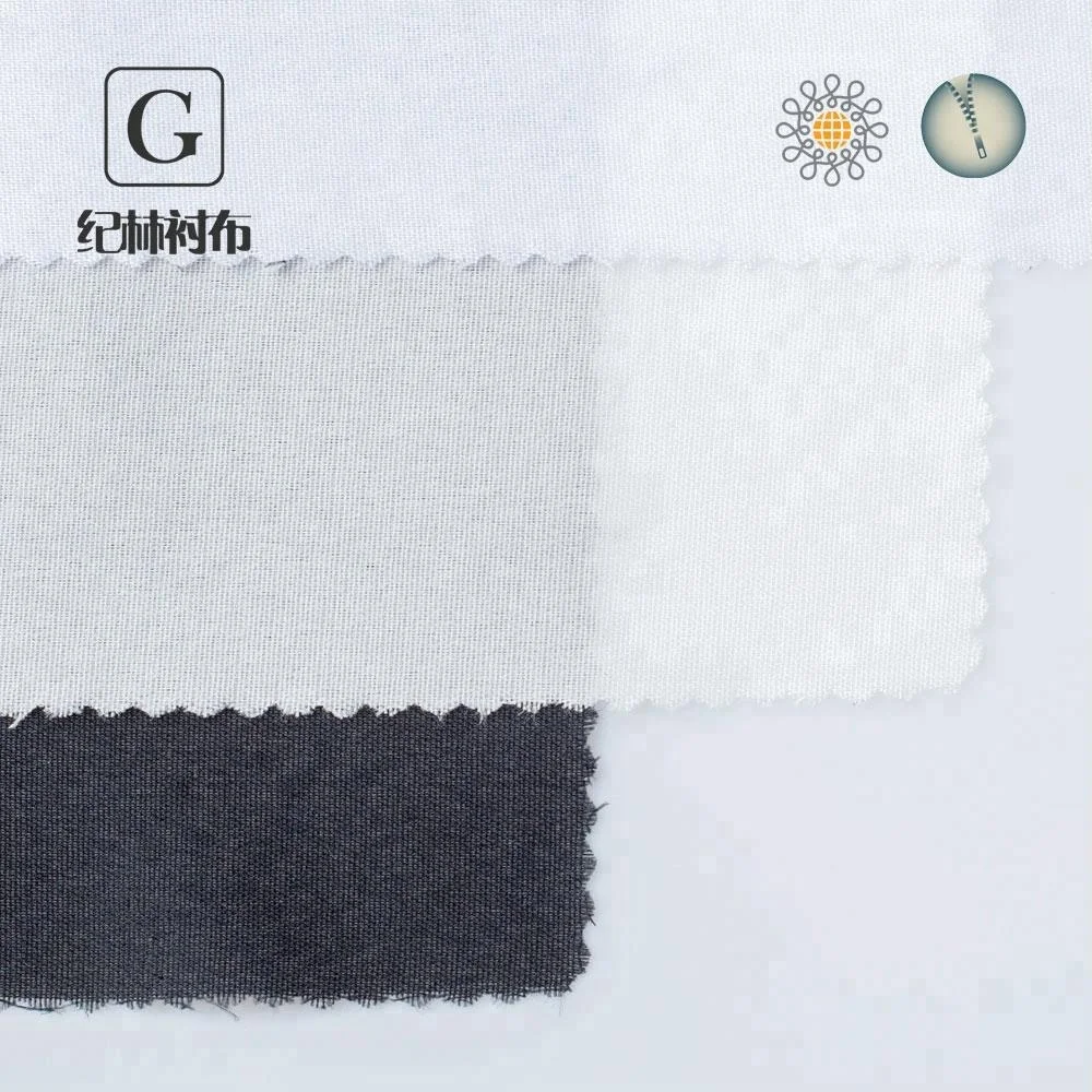 100 polyester lining fabric woven fusible cheap adhesive lining fabric collar interlining