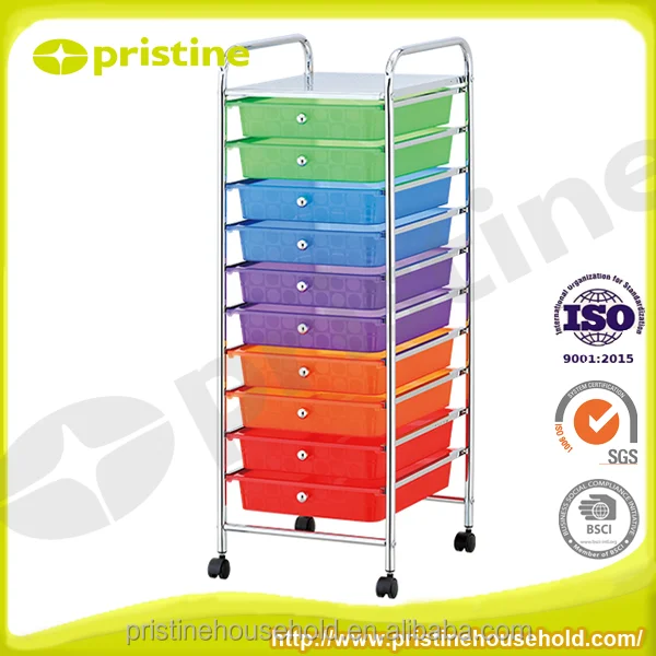 Wholesale 10-Tier Home Storage Furniture from Taiwan Quality eBay Sale-Colorful Plastic Drawer Wheels for Kitchen Space