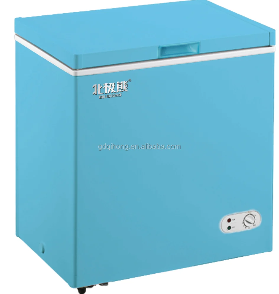
BD/BC-158 blue color chest freezer top open door deep freezer 