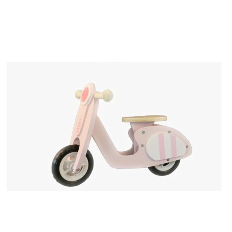 New Arrival Customizable Pink Color wooden kids bike wooden running toy Balance Bike