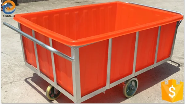 
1500L Rectangular Polypropylene Tank With trolly 
