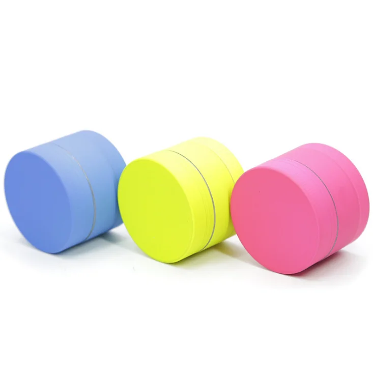 Vamav 40mm 3 Piece Silicon Matte Metal Herb Grinder Tobacco Grinder