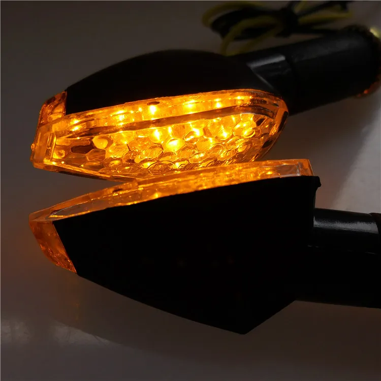 e mark Mini Stalk Arrow 14 LED Motorcycle Turn Signals Indicator Lamp Blinker Lights 12V Amber