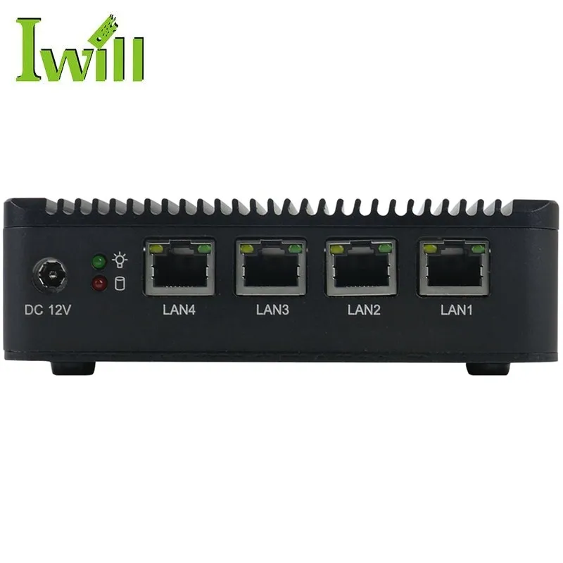 CPU J1900 fanless mini pc router 4 nic firewall motherboard for pfSense