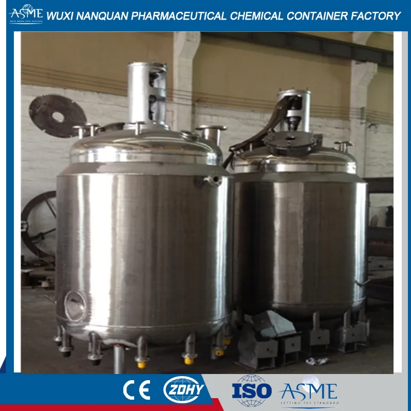 Stainless Steel High Pressure Horizontal Pressure Vessel/Pressure Tanks For Water