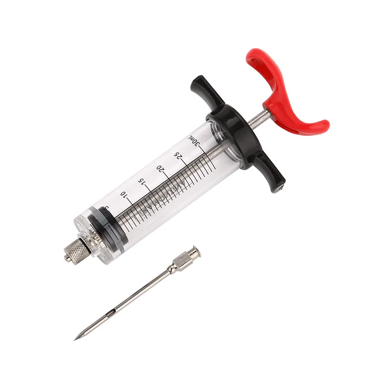 Plastic Meat Kroger Seasoning Syringe Stainless Needle Marinade Sauce Injector