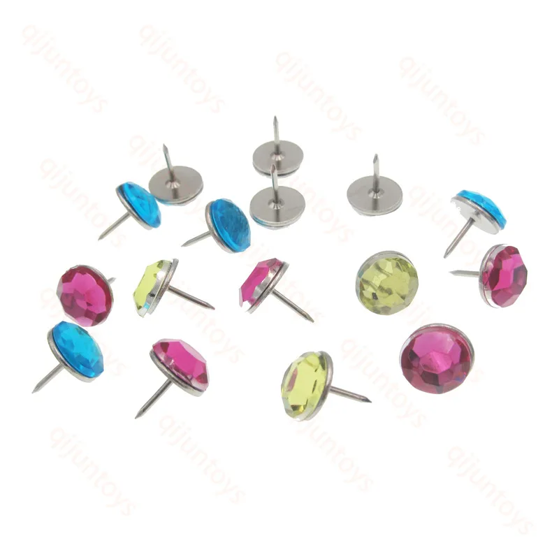 11mm round office acrylic drill creative color push pin,thumb tacks for home,school,office use