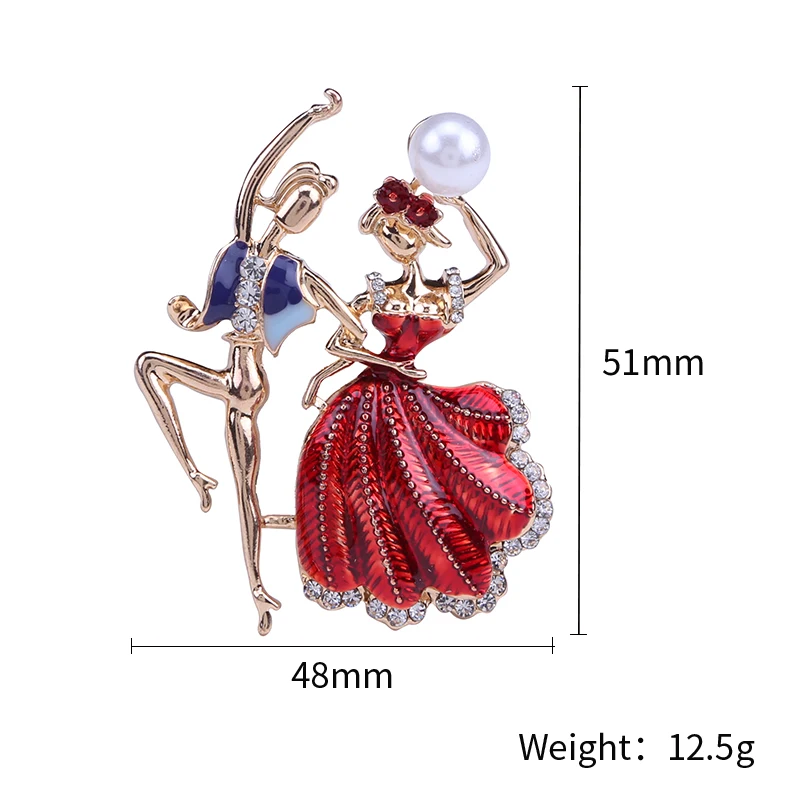 New fashion Korean cartoon Princess Prince dancing Brooches
