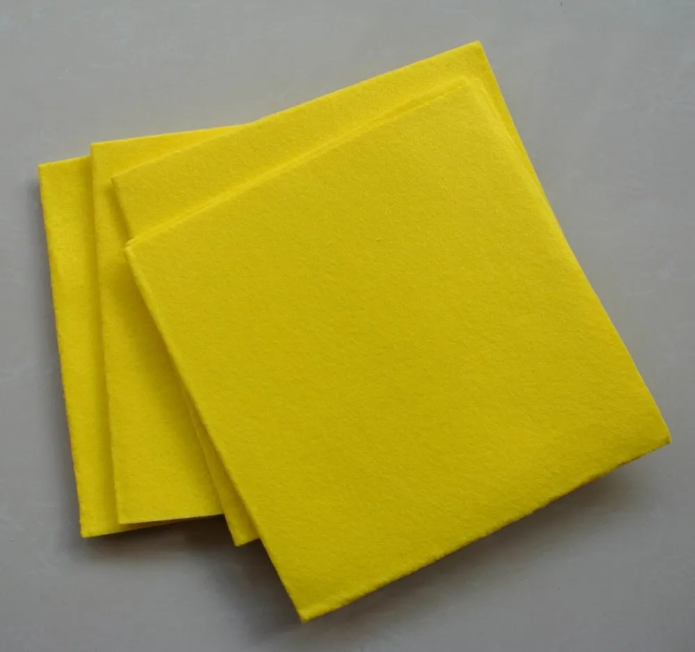 Needle punched nonwoven fabric super absorbent multi-purpose household cleaning products