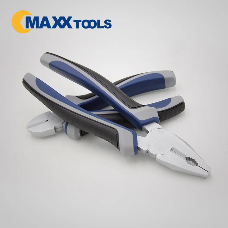 New style combination plier with three color grip crv material