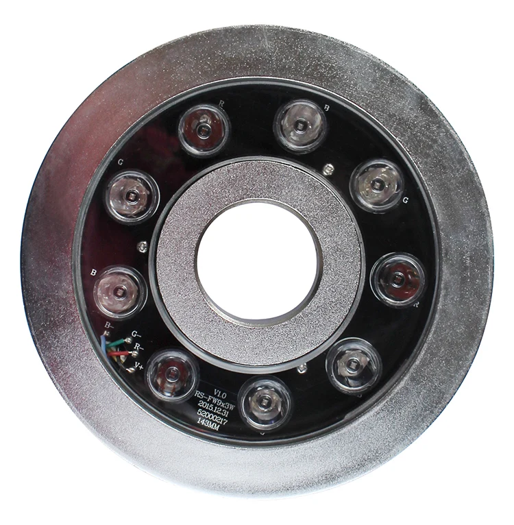 316L Stainless steel for sea water 1.5 NPT RGB DMX underwater pool  led fountain nozzle light