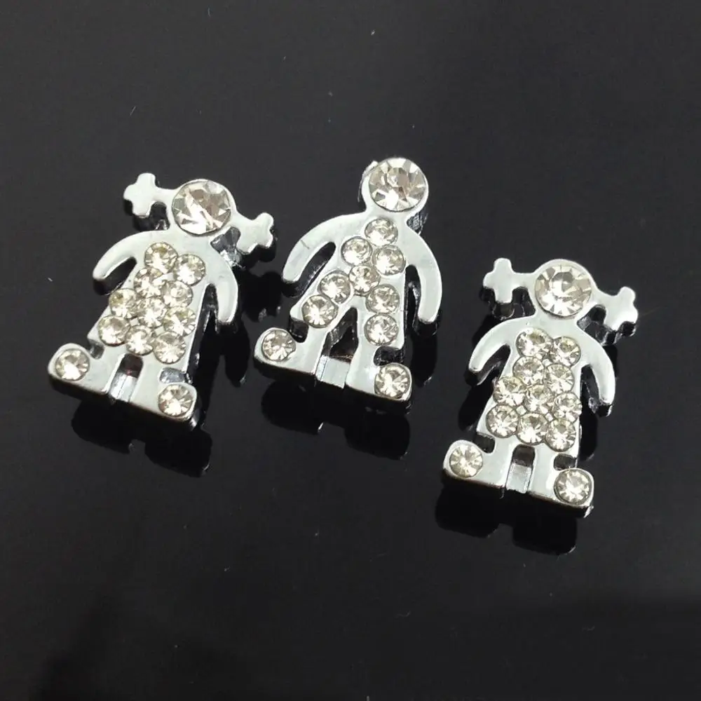 Wholesale Stocked 8mm 10mm Diy Jewelry Making Custom Heart Slide Bracelet Charm