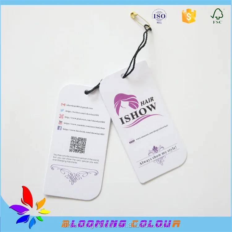 China custom made price tags for shoes and bags
