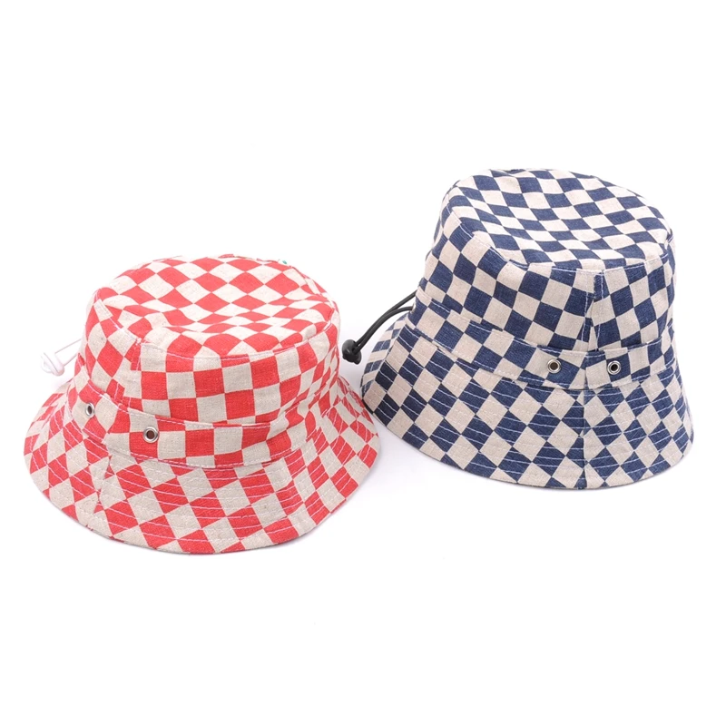 Spring adult cotton plain blank fisherman bucket hat custom