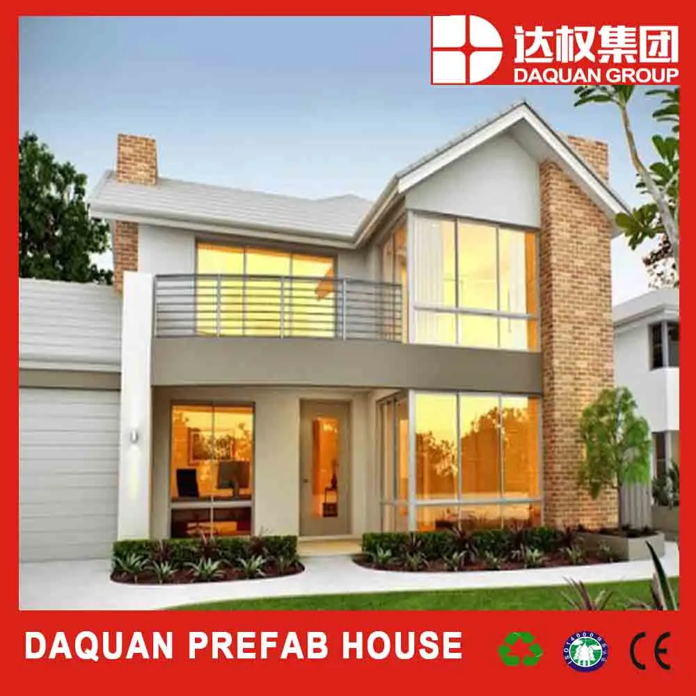 Daquan 2 storey pre-made house sandwich panel prefab house/villa/hotel