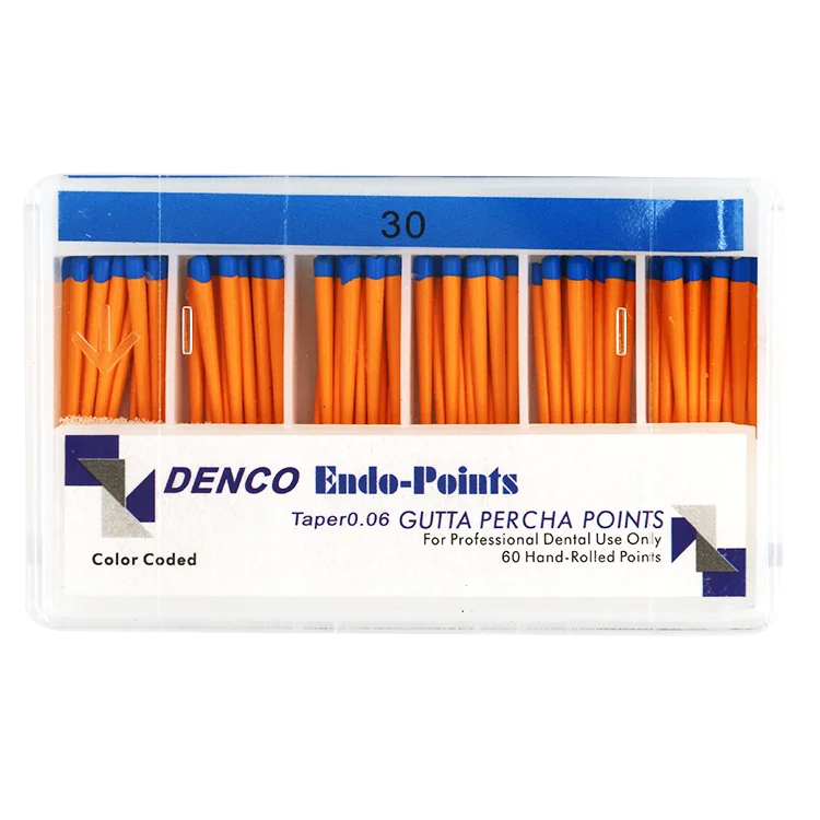 Сертификат CE, стоматологический конус GP Gutta Percha Points 0,06