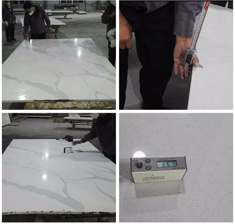
calacatta white marble veins quartz countertop 