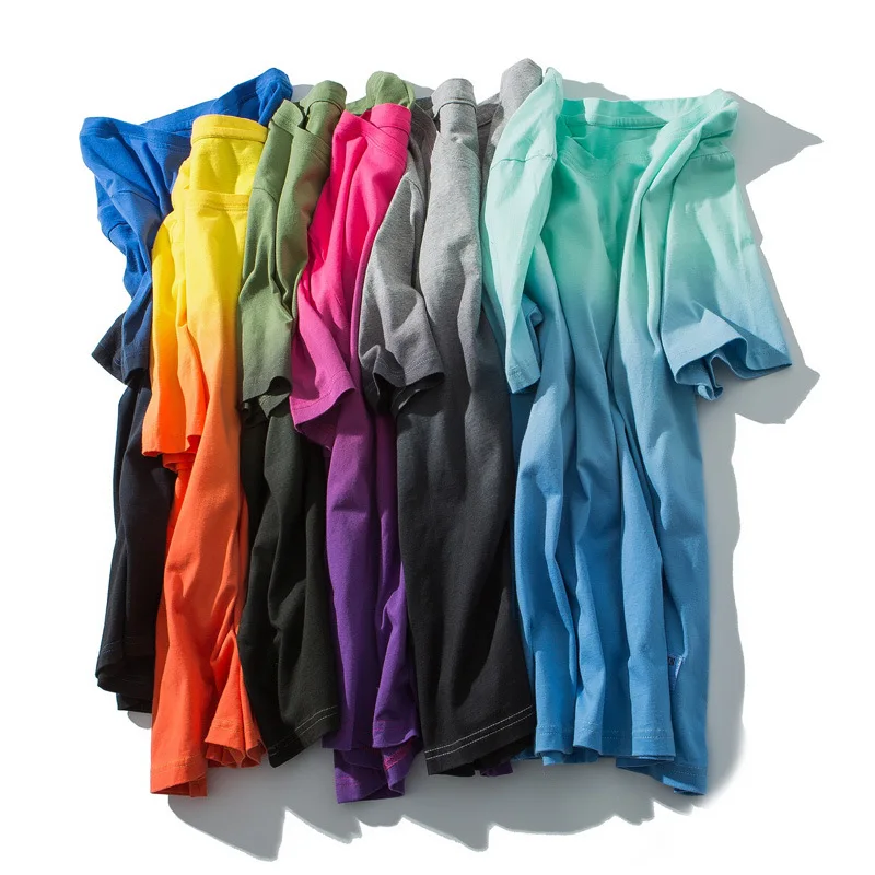  Футболка Dip dye из 100% хлопка 2019 американская уличная одежда модный