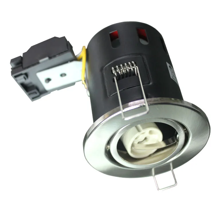 GU10 Fix / Tilt steel Fire Rated LED Recessed Downlight Ceiling Twist Lock Spot Lights