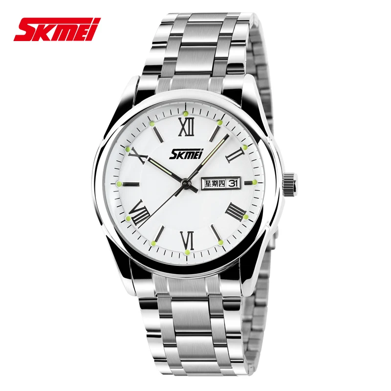 2017 Elegant Branded Watches For Men Luxury Stainless Steel Business Wear From Skmei