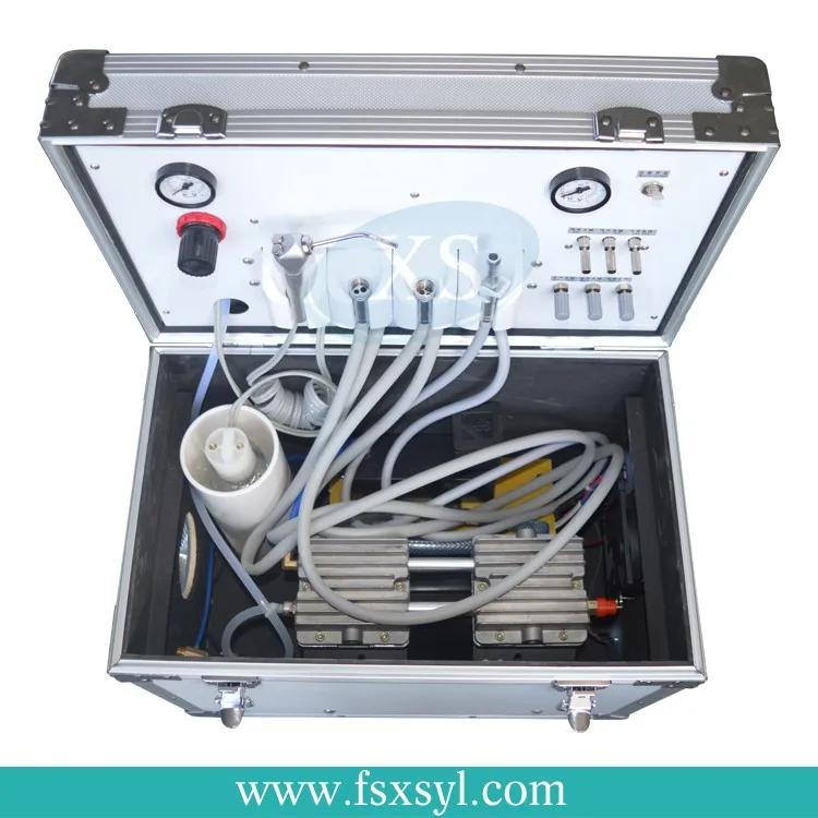 Air portable dental unit with compressor 100% factory price mobile dental unit with suction