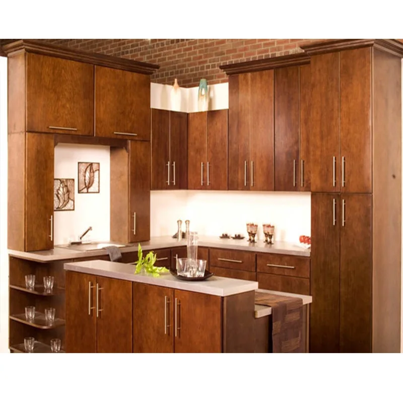 New model plywood cupboard China wood kitchen cabinet for Canada kitchen
